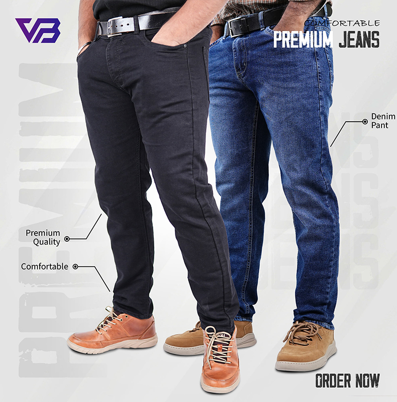 Original Denim Jeans Pant (2 Pics Combo)