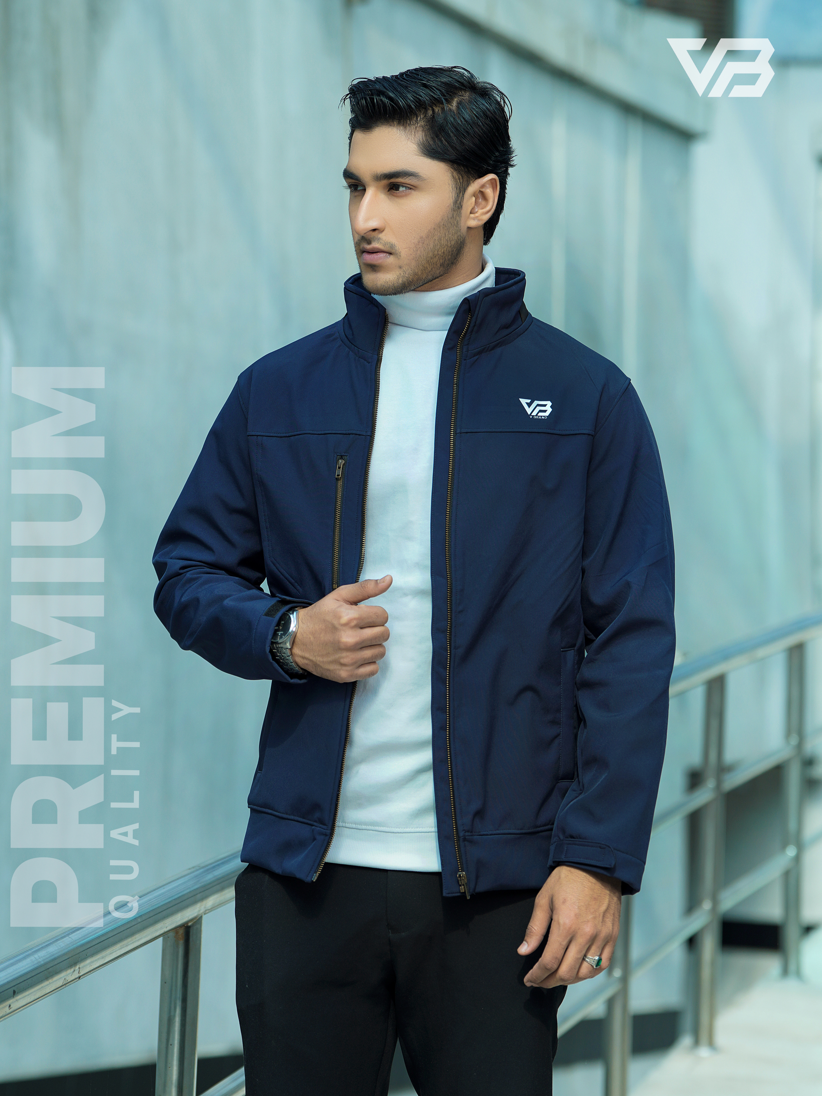 Premium Quality Winter Jacket(Blue)